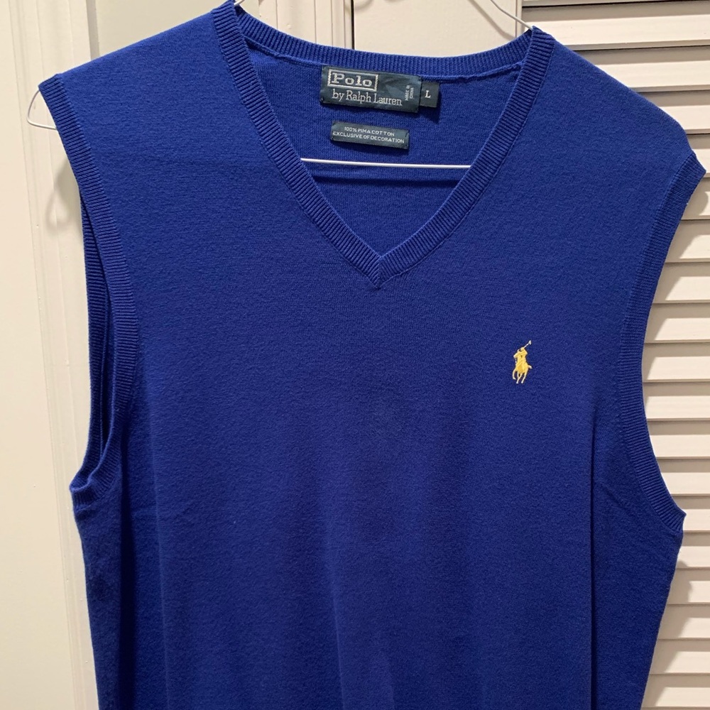 Ralph Lauren royal blue sweater vest